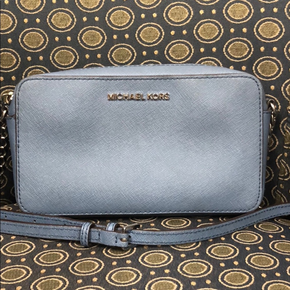 Michael Kors Jet Small Crossbody Pale Blue